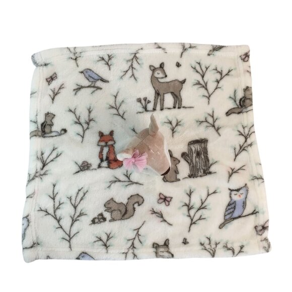 HB Deer Fawn Lovey 15" Security Blanket Forest Animals Hudson Baby - Picture 3 of 6
